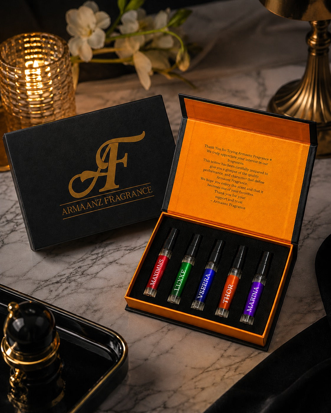 Premium Perfume Tester Discovery Set with Free Delivery – 5 Luxury Fragrance Samples