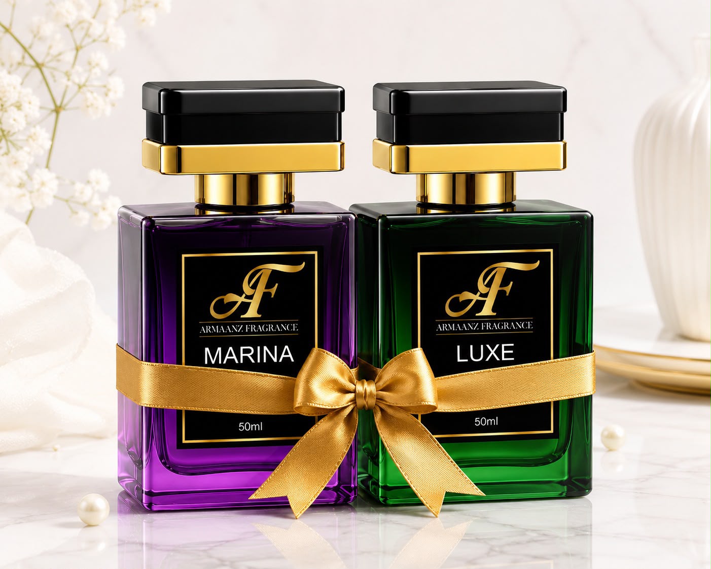 Marina & Luxe Luxury Perfume Bundle | Gucci Flora & Bombshell Inspired Fragrances | Free Delivery + 2 Free Testers
